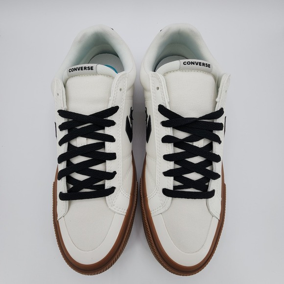 Converse Sport Casual Ox‎ Shoes Mens 10 White Black Low Sneakers NEW PLS READ - Picture 6 of 11